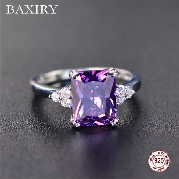 Jewelry - New Fine Purple Ring 925 Sterling Silver Ring